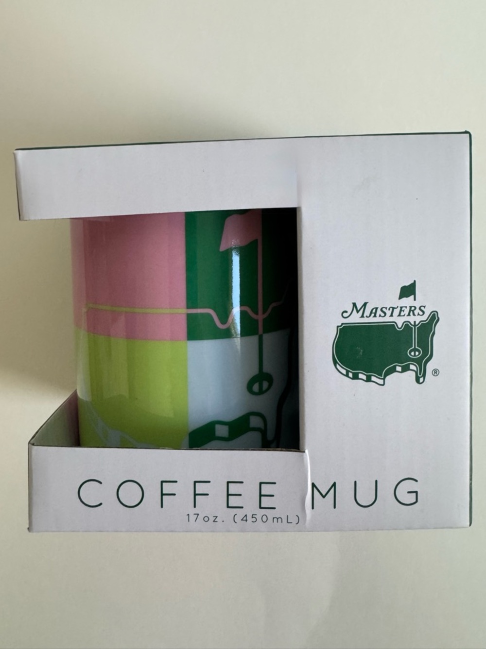 Masters 2026 Colorblock Mug in Pink, Green, Pink with Logo
